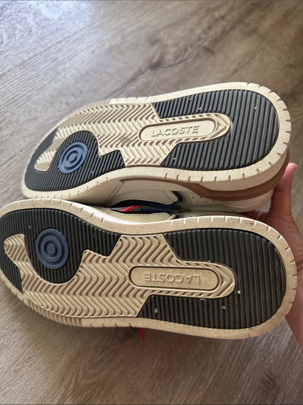 Lacoste Black, Blue & Red Athletic Sneakers - Picture 4 of 5